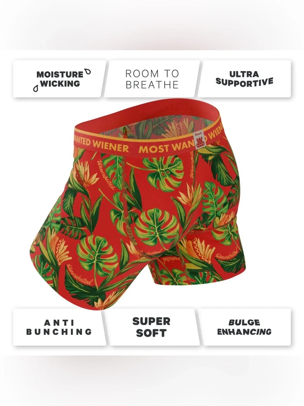 Shinesty Ball Hammock Boxer Fly The Weiner In Paradise Red XL NWT IN PACKAGE